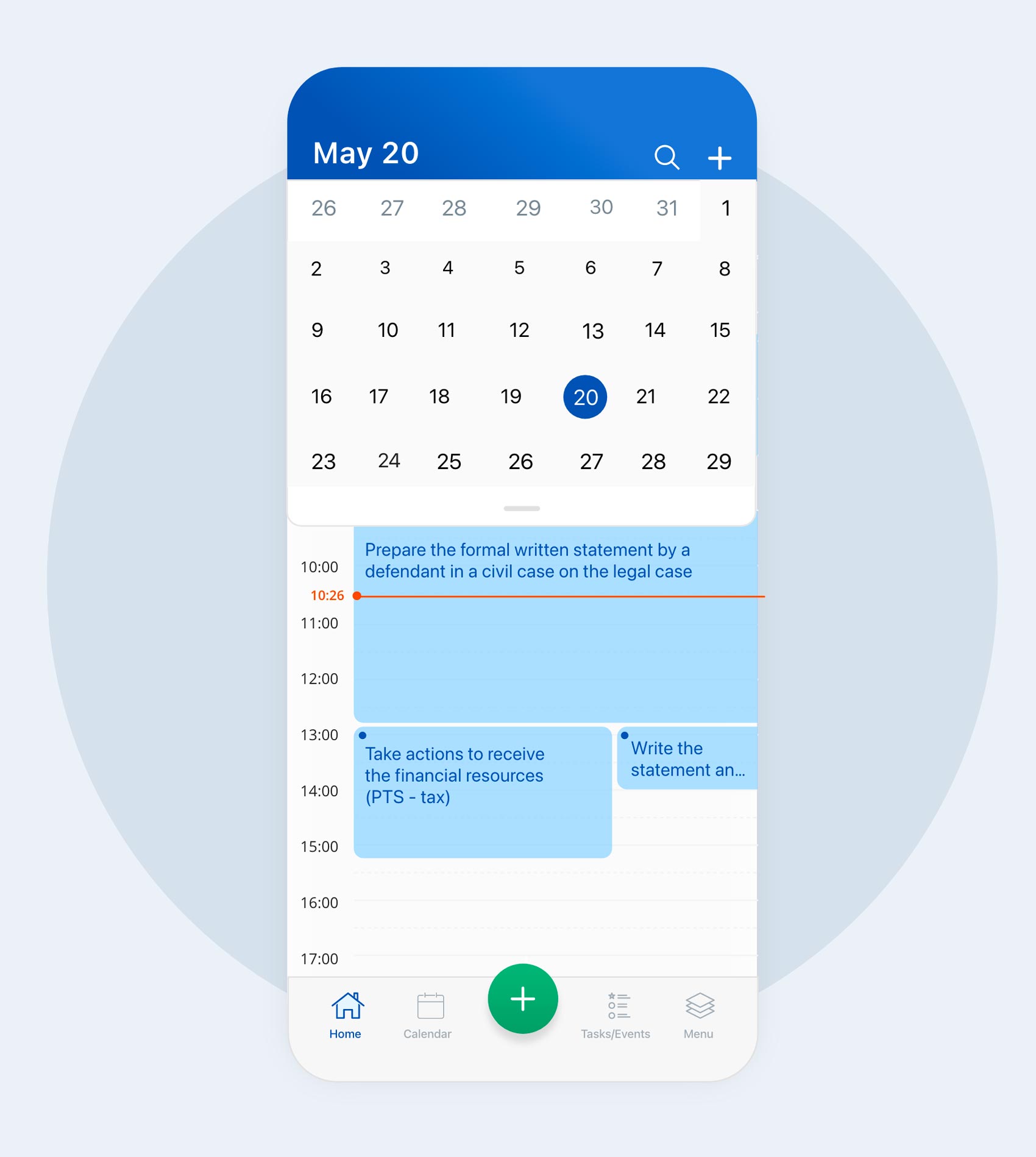 Different views of calendar