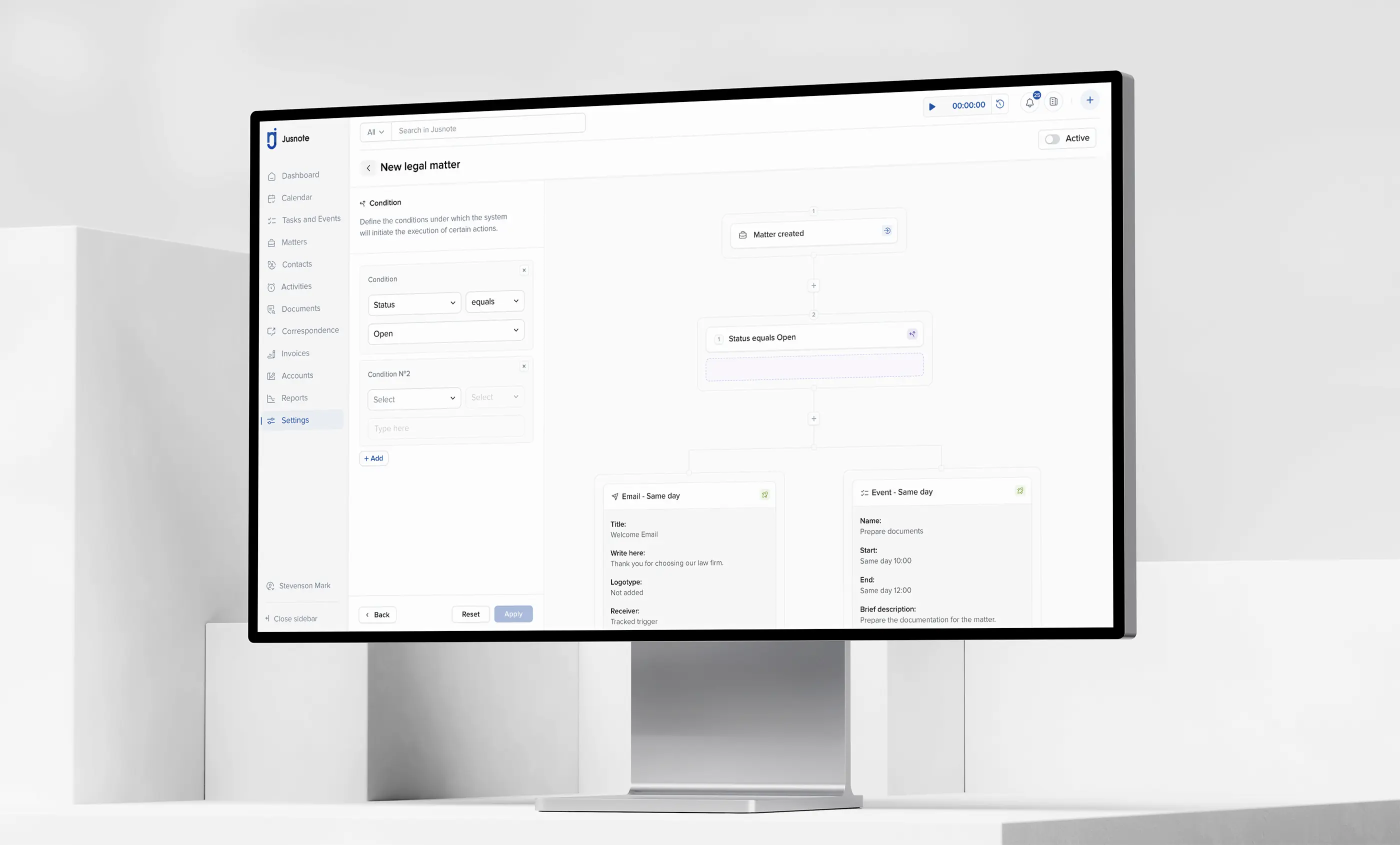 Jusnote automation